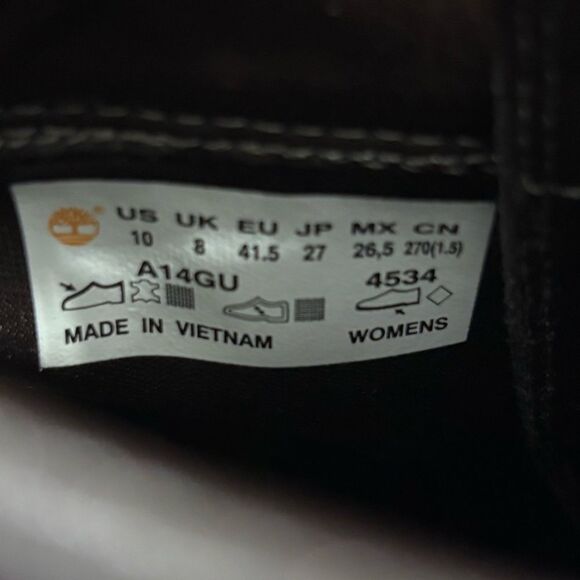 Timberland | Glancy Women’s Leather Block Heel Laces Boot Size 10 - Picture 10 of 12